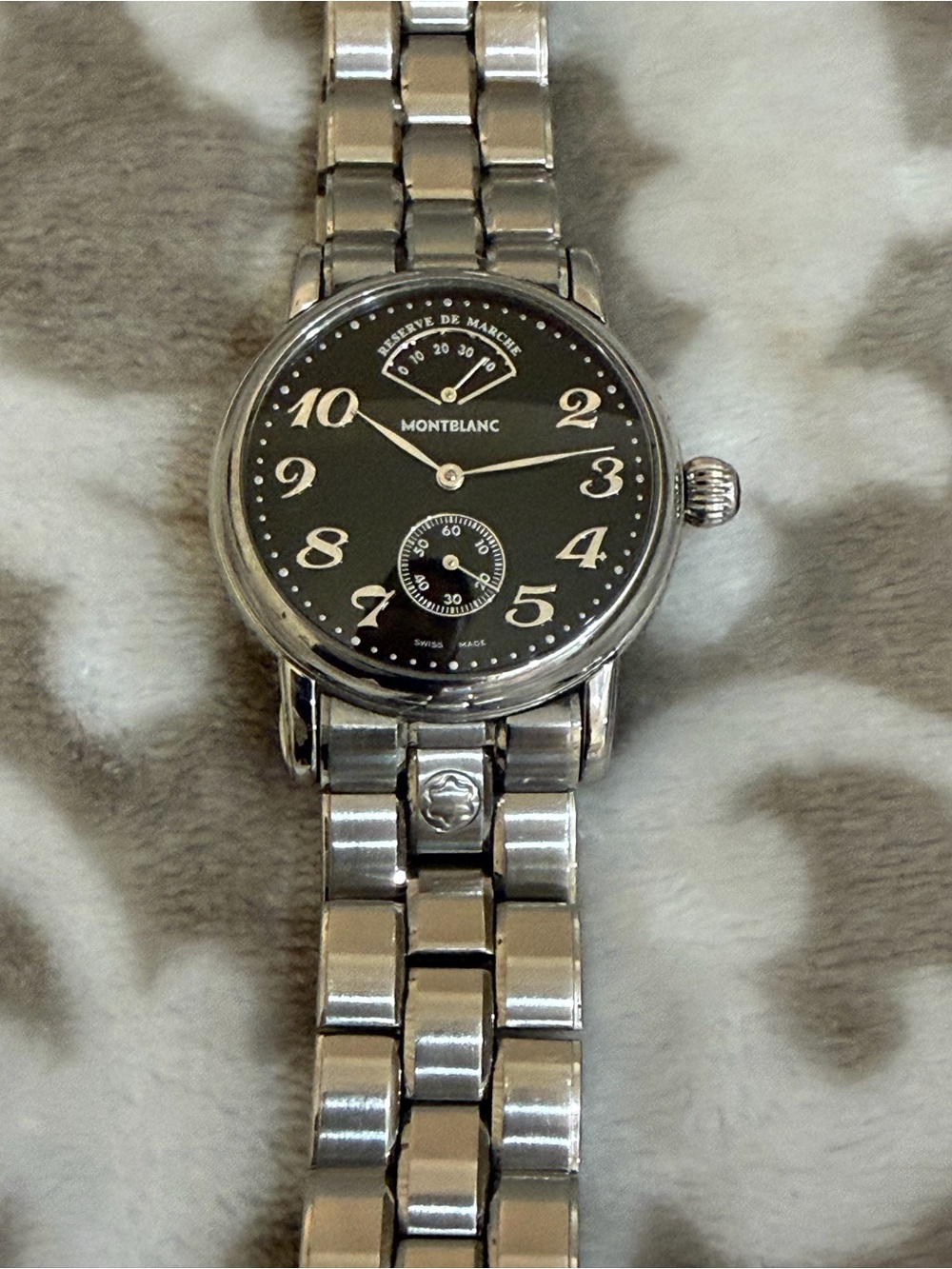 Montblanc Meisterstuck Reserve de Marche
7017 Steel Manual Mens Watch Black Box